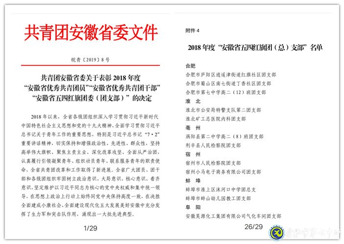 合肥七中高二(12)班团支部荣获“安徽省五四红旗团支部”荣誉称号(图1)