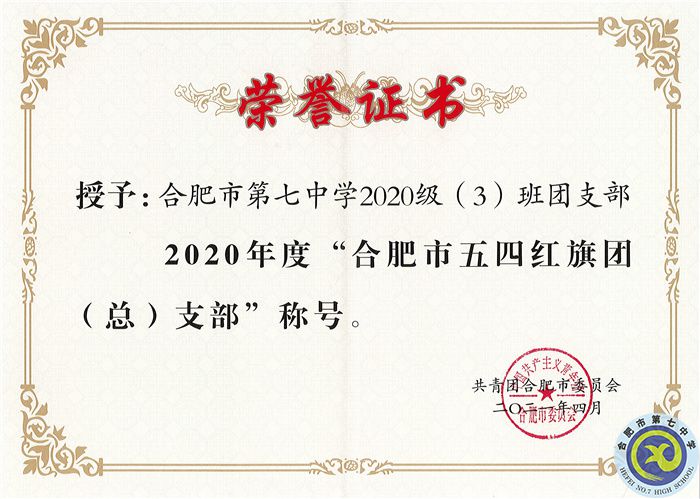 2020年度合肥市五四红旗团支部高一3刘雅文班.jpg 2020年度合肥市五四红旗团支部高一3刘雅文班.jpg